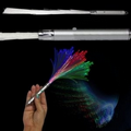 Light Up Multicolor LED Fiber Optic Wand - Silver